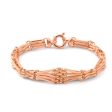 9ct Rose Gold Silver Filled Gate 21cm Ladies Bracelet For Cheap