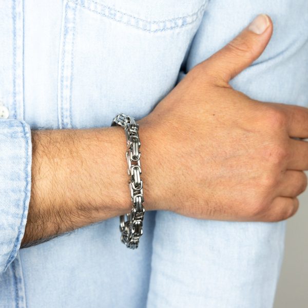 Stainless Steel Fancy Links 20.3cm Bracelet Online now