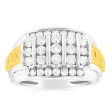 1.5 Carat Diamond Gents Ring in 10ct Yellow & White Gold on Sale