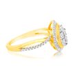 9ct Yellow Gold 1 6 Carat Diamond Pear Shaped Ring Online