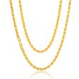 9ct Yellow Gold Silverfilled 50cm Rope Chain Fashion