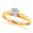 18ct Yellow Gold & White Gold Certified Diamond Ring With 0.5 Carats Of Diamonds Online Hot Sale