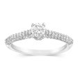 9ct White Gold Fancy Brilliant Cut Ring in 0.60 Carat Natural Diamonds For Discount