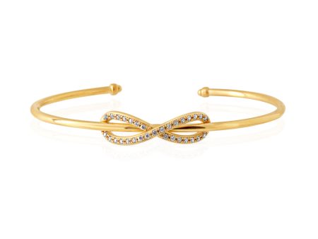 9ct Gold Silverfilled Infinity Cuff Bangle Fashion