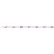 7 Amethyst & 35 Cubic Zirconia Bracelet in Sterling Silver Online