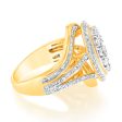 1Carat Luminesce Lab Grown 93Brilliant cut & 44Tappered cut Diamonds in 9ct Yellow gold Fashion