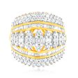 10ct Yellow Gold 2 Carat Diamond Ring with Taper and Round Brilliant Cut Diamonds Online