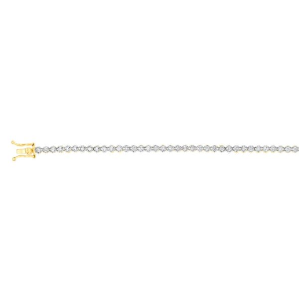 2 Carat Diamond Tennis Bracelet with 59 Brilliant Diamonds in 9ct Yellow Gold Online