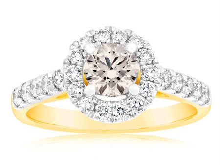 18ct Yellow Gold 1.00 Carat Diamond Ring With 0.50 Carat Australian Diamond Cheap