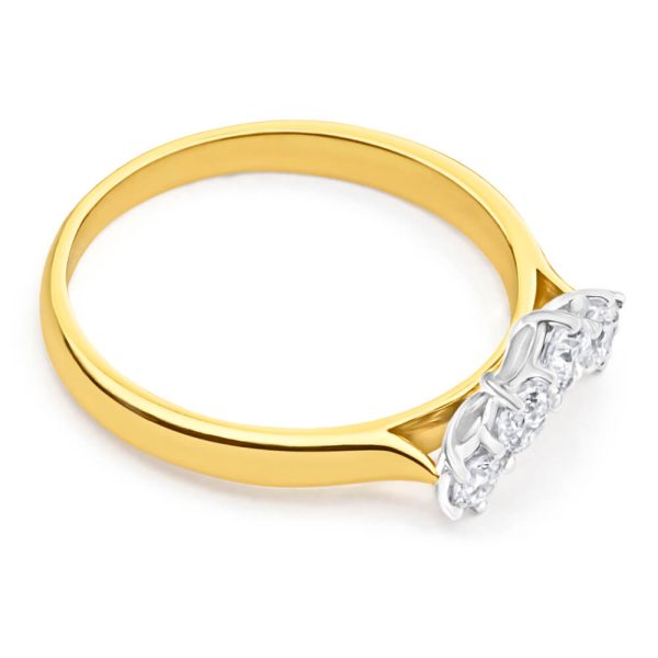 18ct Yellow Gold & White Gold  Anise  Ring With 0.25 Carats Of Diamonds Online Sale