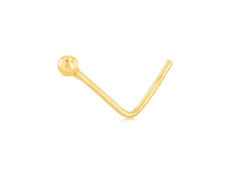 9ct Yellow Gold Ball Nose Piercing Stud Online Hot Sale