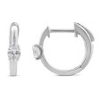 1 4 Carat Luminesce Lab Grown Hoop Diamond Earring In10ct White Gold For Sale