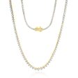 14ct Yellow Gold 5 Carats Diamond Necklace with 139 Brilliant Diamonds 43cm Sale