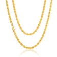 9ct Yellow Gold Silverfilled 45cm Rope Chain on Sale