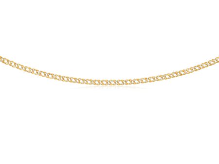 9ct Two-Tone Gold Filled 45cm Double Curb Chain Fashion