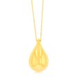 9ct Yellow Gold Silver filled Polished Tear Drop Pendant On Chain For Sale