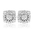 9ct White Gold 1 2 Carat Cluster Diamond Stud Earrings For Cheap