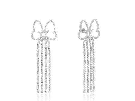 Disney Minnie Mouse Crystal Bow Drop Earrings on Sale