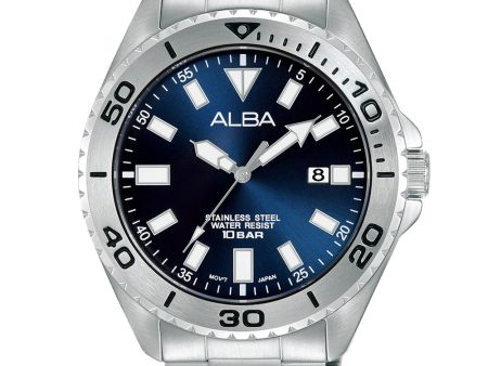 Alba AS9Q43X Stainless Steel Workman Watch Hot on Sale