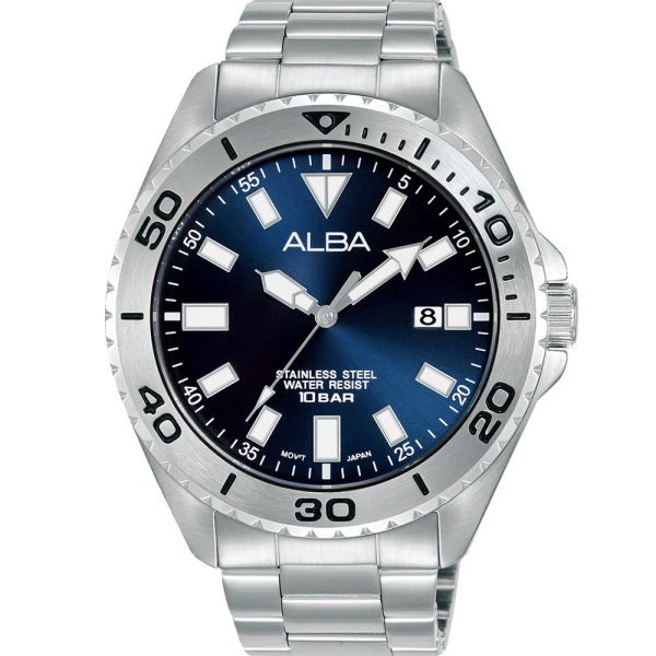 Alba AS9Q43X Stainless Steel Workman Watch Hot on Sale