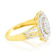 9ct Yellow Gold 1 4 Carat Diamond Ring with 91 Round Brilliant Cut Diamonds in Disc Setting Hot on Sale