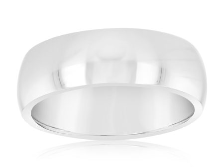 Forte Stainless-Steel Plain Domed Ring Online now