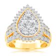 9ct Yellow Gold 1 Carat Pear Shape Diamond Ring Online