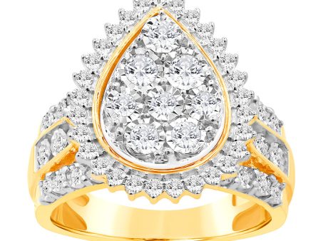 9ct Yellow Gold 1 Carat Pear Shape Diamond Ring Online