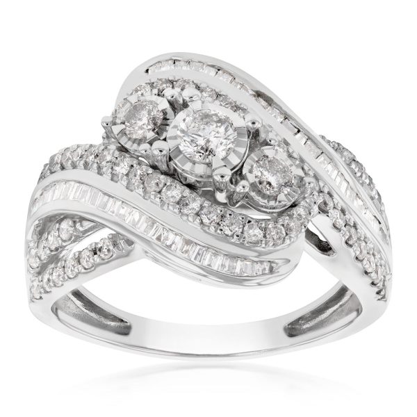 10ct White Gold 1 Carat Diamond Ring Cheap