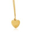 9ct Yellow Gold Silver Filled Heart Shape  mum  Pendant in 12mm Fashion