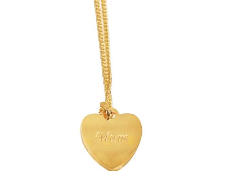 9ct Yellow Gold Silver Filled Heart Shape  mum  Pendant in 12mm Fashion