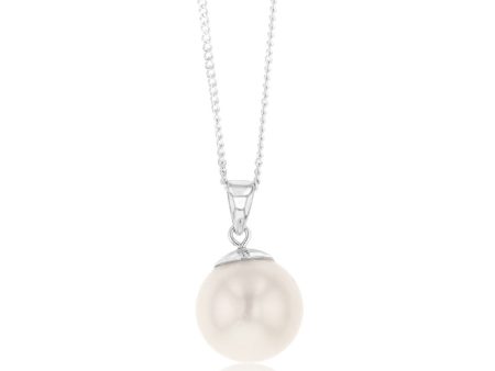 9-11mm White South Sea Pearl Pendant in Sterling Silver Hot on Sale