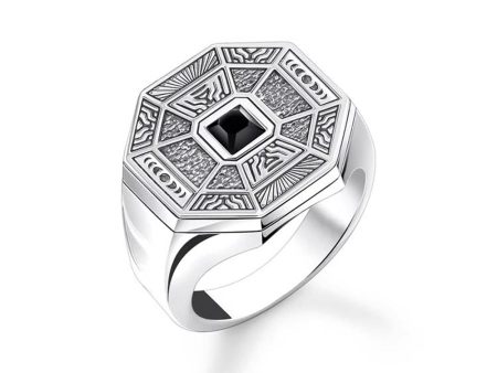 Thomas Sabo Sterling Silver Rebel Cliff Octagon Signet Ring Online