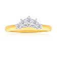 18ct Yellow Gold & White Gold  Anise  Ring With 0.25 Carats Of Diamonds Online Sale