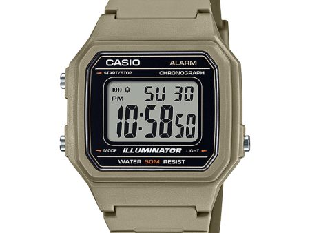 Casio W217H-5A Utility Green Digital Watch Discount