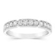 9ct White Gold Channel Set Ring in 0.30 Carat Natural Diamonds Supply