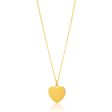 9ct Yellow Gold Silver Filled Plain Heart Pendant in 12mm For Discount