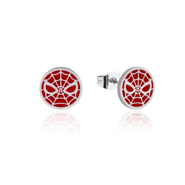 Disney Stainless Steel Spider Man Stud Earrings Online now