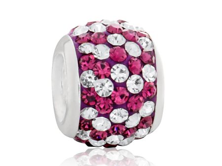 Amadora Sterling Silver Charm With Purple & White Crystals Sale