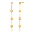 9ct Yellow Gold Silverfilled Beads Earrings For Cheap