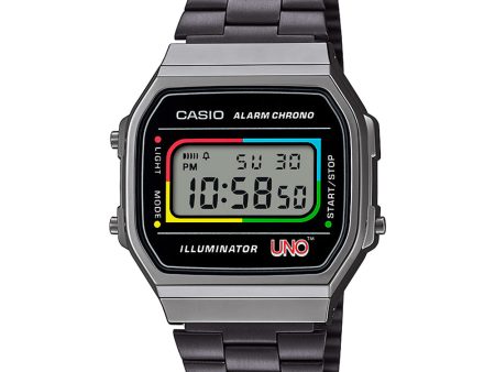 Casio Vintage A168WEUC-1A UNO Collaboration Limited Edition on Sale