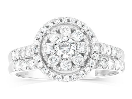 1 Carat Diamond Ring in 9ct White Gold Discount