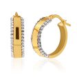 9ct Yellow Gold Silver Filled Hoop Earrings For Cheap