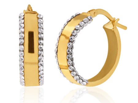 9ct Yellow Gold Silver Filled Hoop Earrings For Cheap