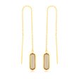 9ct Yellow Gold  Natural Quartz Threader Drop Earrings Online Hot Sale