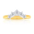 18ct Yellow Gold Ring With 1 2 Carats Of Diamonds Set With 5 Diamonds Hot on Sale