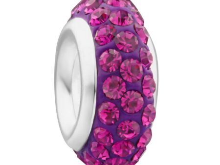 Amadora Sterling Silver Purple Crystal Spacer For Sale