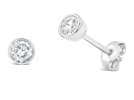 Sterling Silver 1 3 Carat Lab Grown Diamond Stud Earrings Online Sale