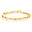 9ct Yellow Gold Silverfilled Belcher 19cm Bracelet Sale