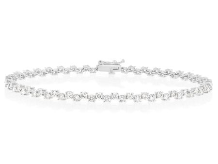 2 Carat Diamond Tennis Bracelet in 10ct White Gold Online Sale